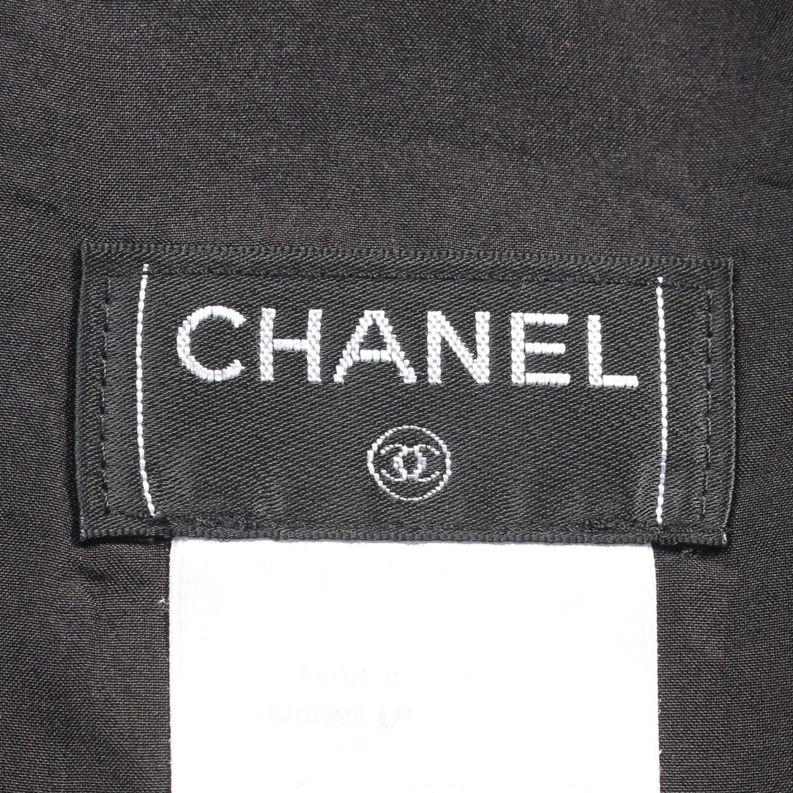 シャネル CHANEL スカート P26359 ブラック ウール プリーツスカート  