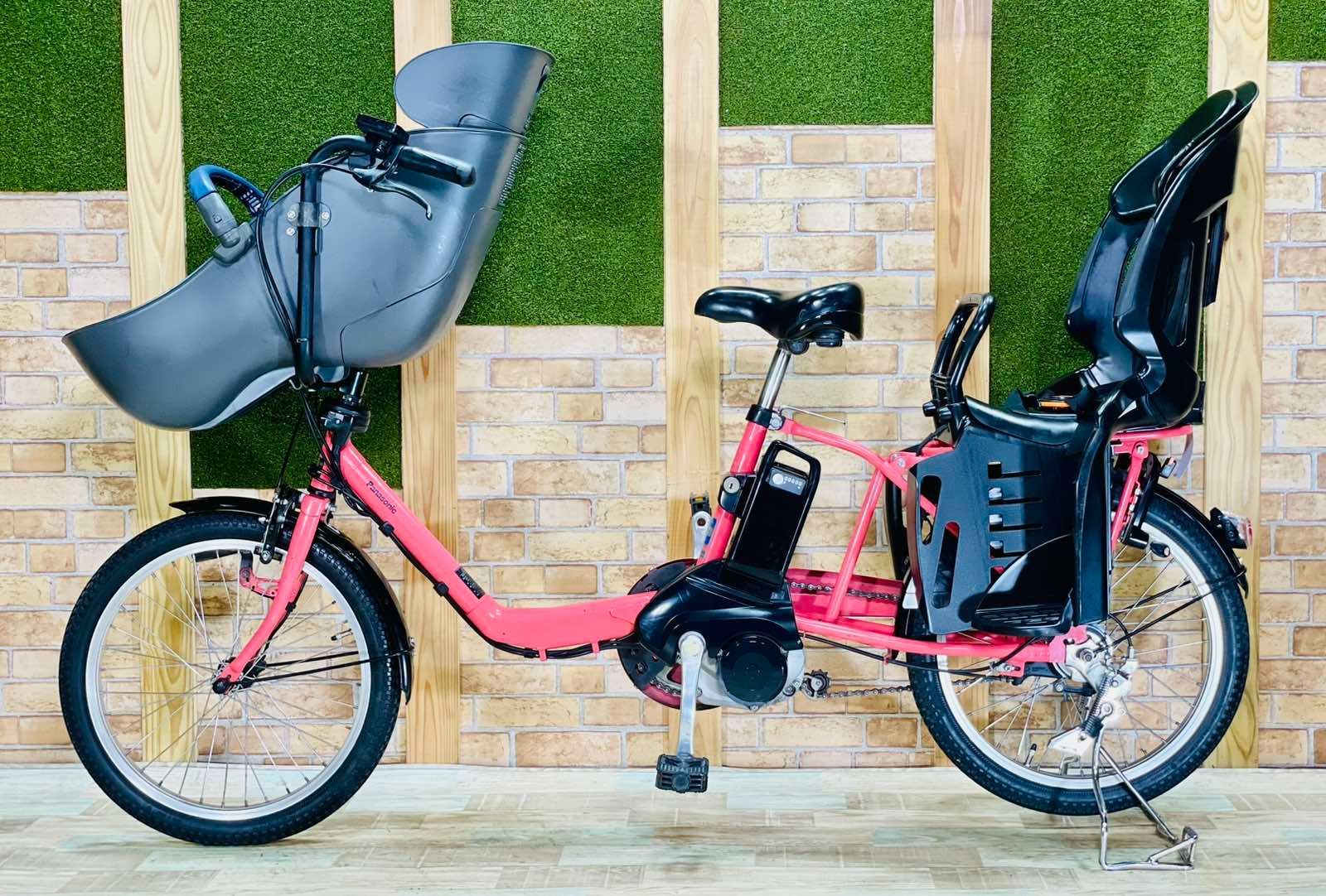 13】電動自転車 Panasonic Gyutto 薄ピンク 20インチ 子供乗せ電動