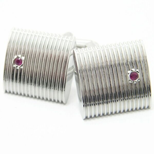 WDLondon Sean 縦ストライプが小粋なルビー カフス カフスボタン カフリンクス cufflinks cuffs メンズ 男性 披露宴 お洒落 スーツアクセサリー専門店 父の日 ギフトにも 誕生日 プレゼント プチギフ
