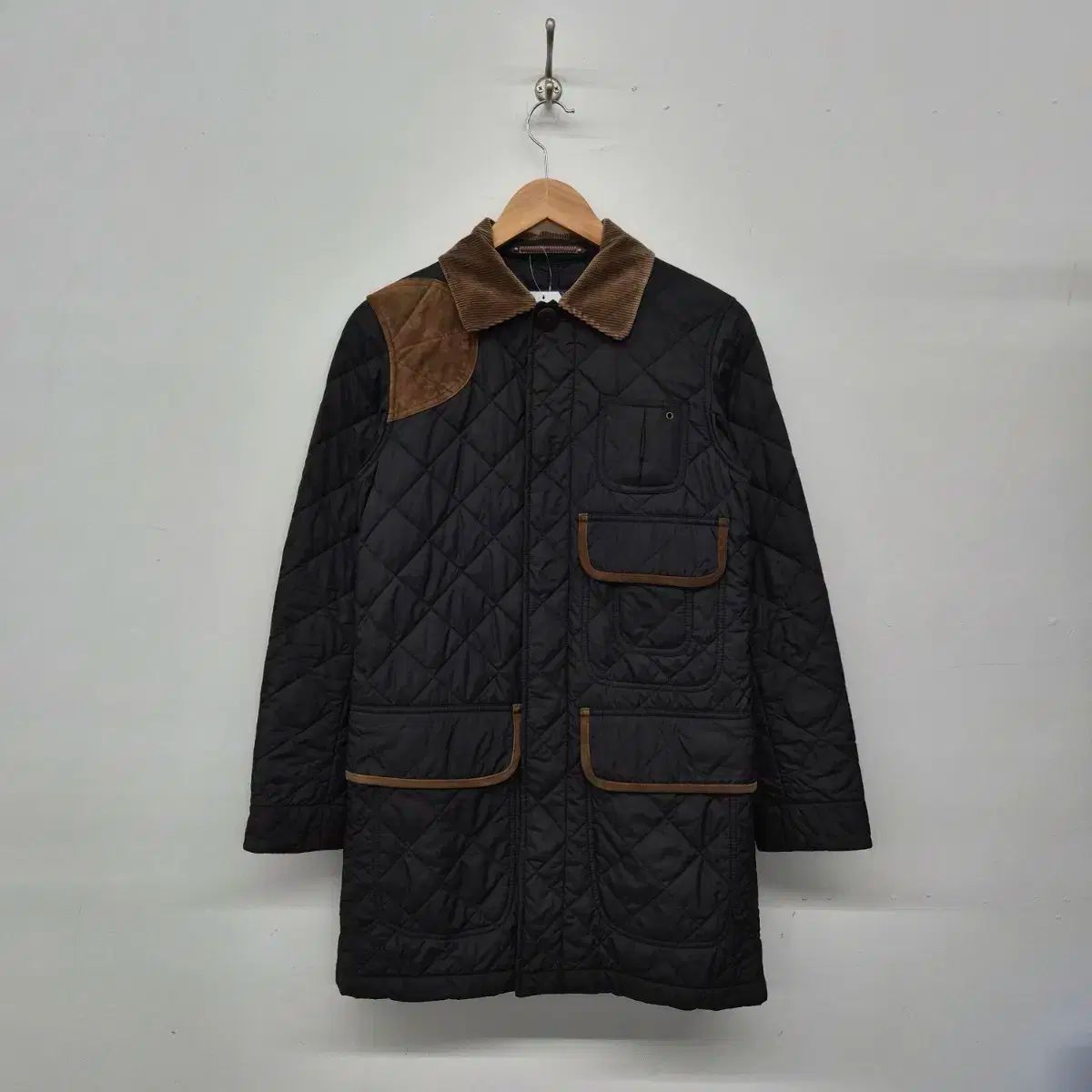 ポロラルフローレン キルティング ロング丈ジャケット レディース M