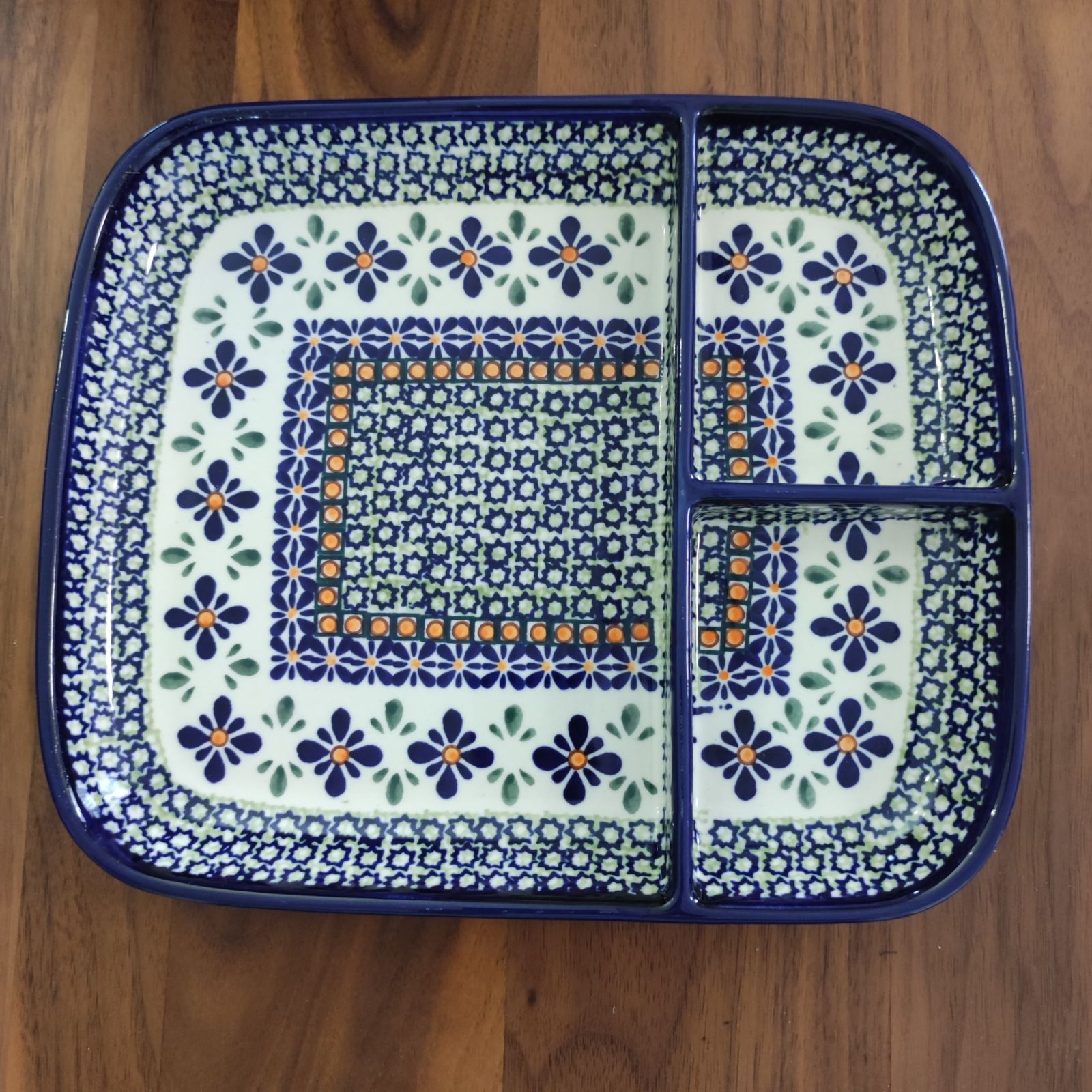 ポーリッシュポタリー　仕切プレート　カジュアル　ボレスワヴィツ社製 ポーリッシュポタリー 仕切プレート カジュアル ボレスワヴィツ社製