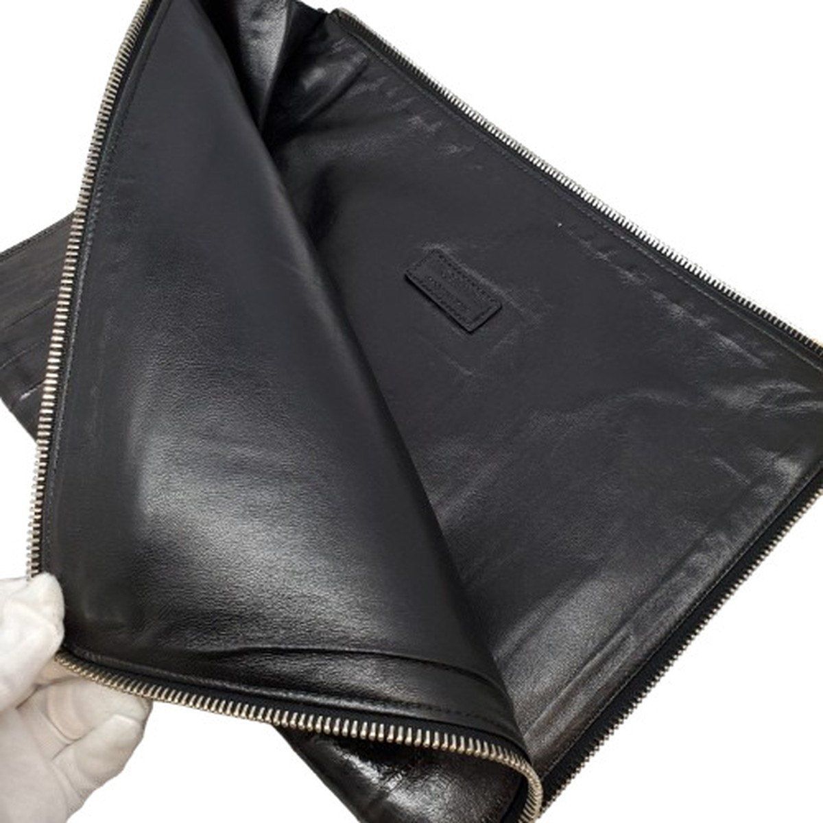 Jil Sander ジルサンダー JIL SANDER レザークラッチバッグ イール  