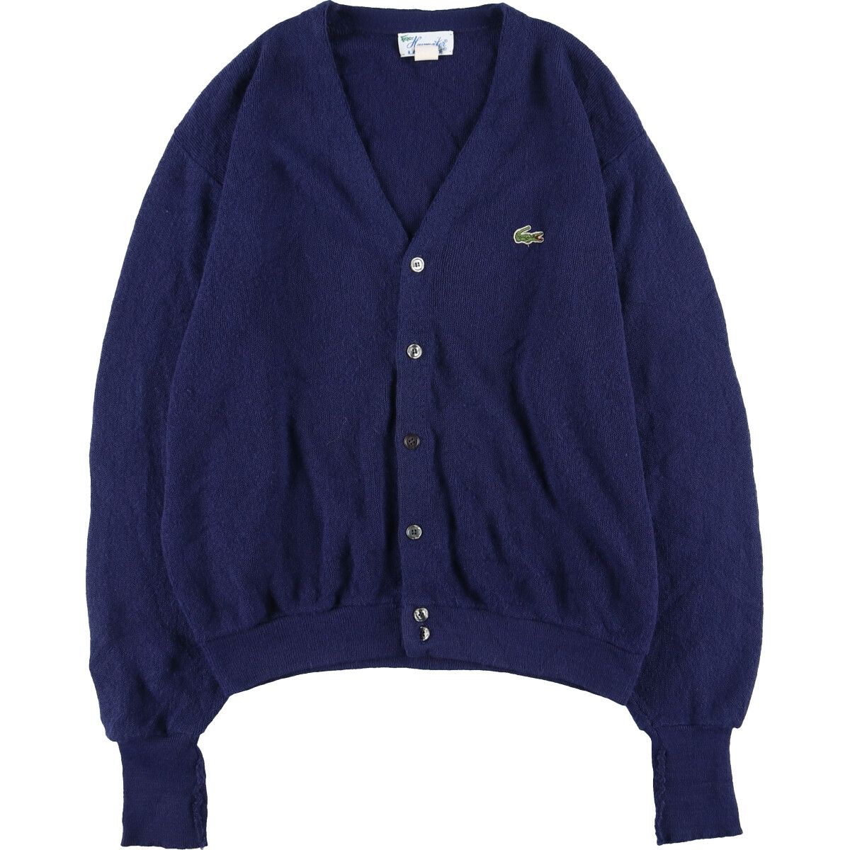 古着 70年代 ラコステ LACOSTE HAYMAKER アクリルニットカーディガン 