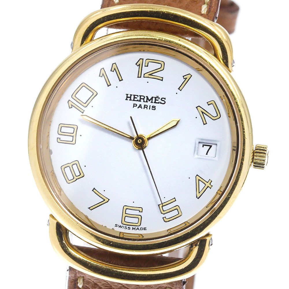 エルメス プルマン レディース クォーツ デイト - メルカリ