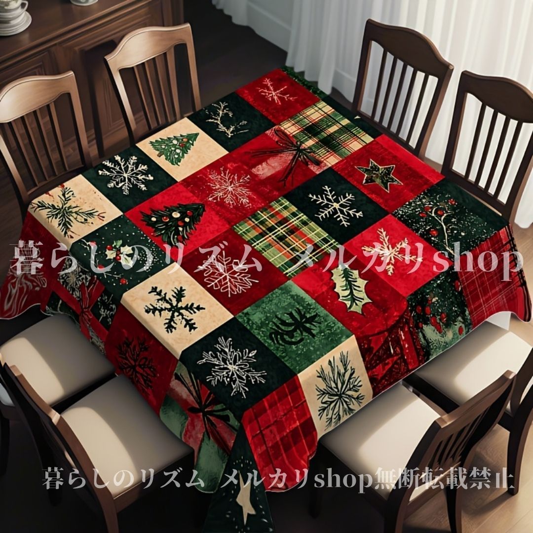クリスマステーブルクロス フェスティバル クリスマス プレート テーブルクロス スノーフレーク クリスマス ツリー 3 サイズ 機械織り ポリエステルクリスマスパーティー ホームデコレーション クリスマステーブルクロス 屋内屋外デコレーション