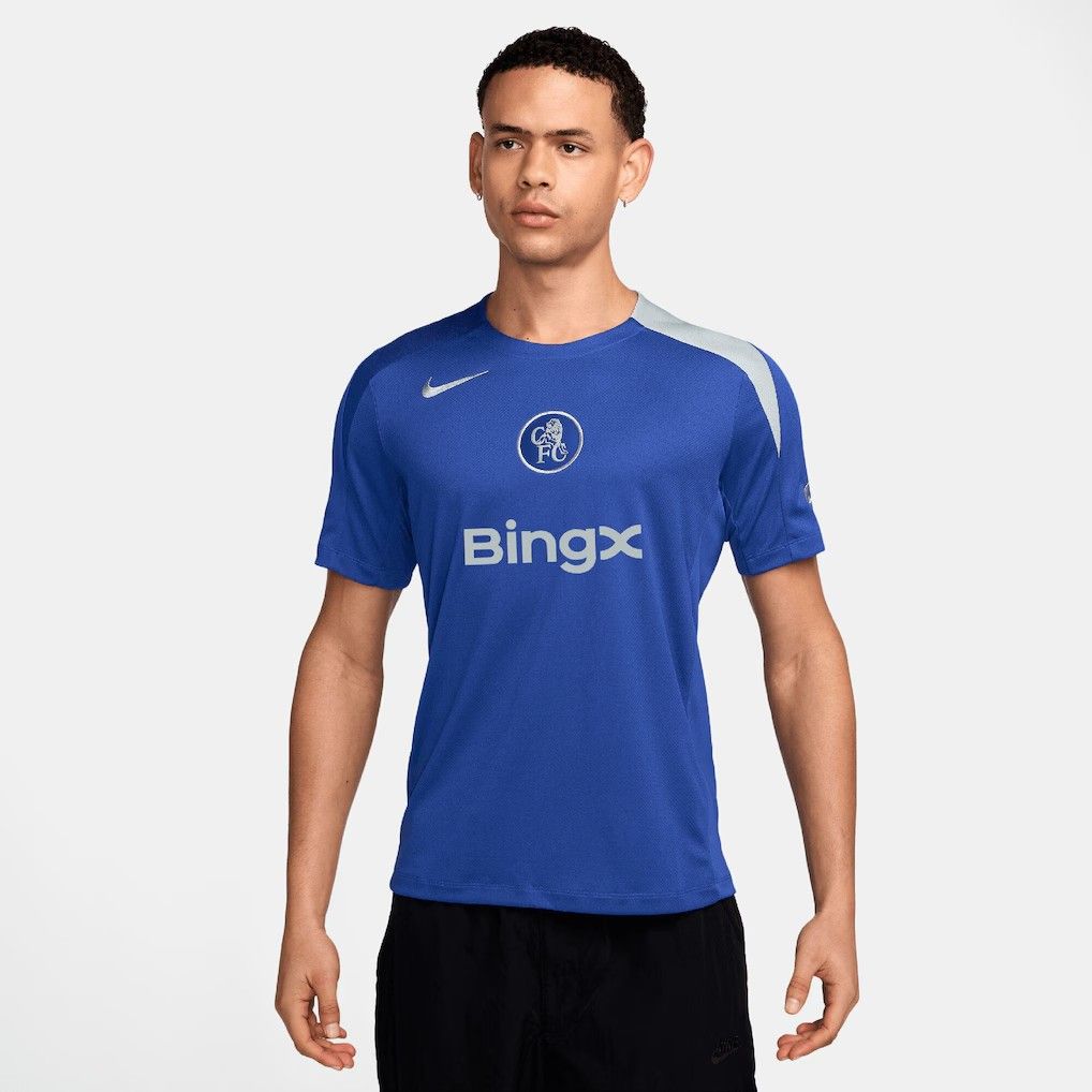 送料無料 匿名配送 ナイキ チェルシー FC ストライクトレーニングトップ 半袖 メンズ ブルー 青 公式モデル 日本未発売