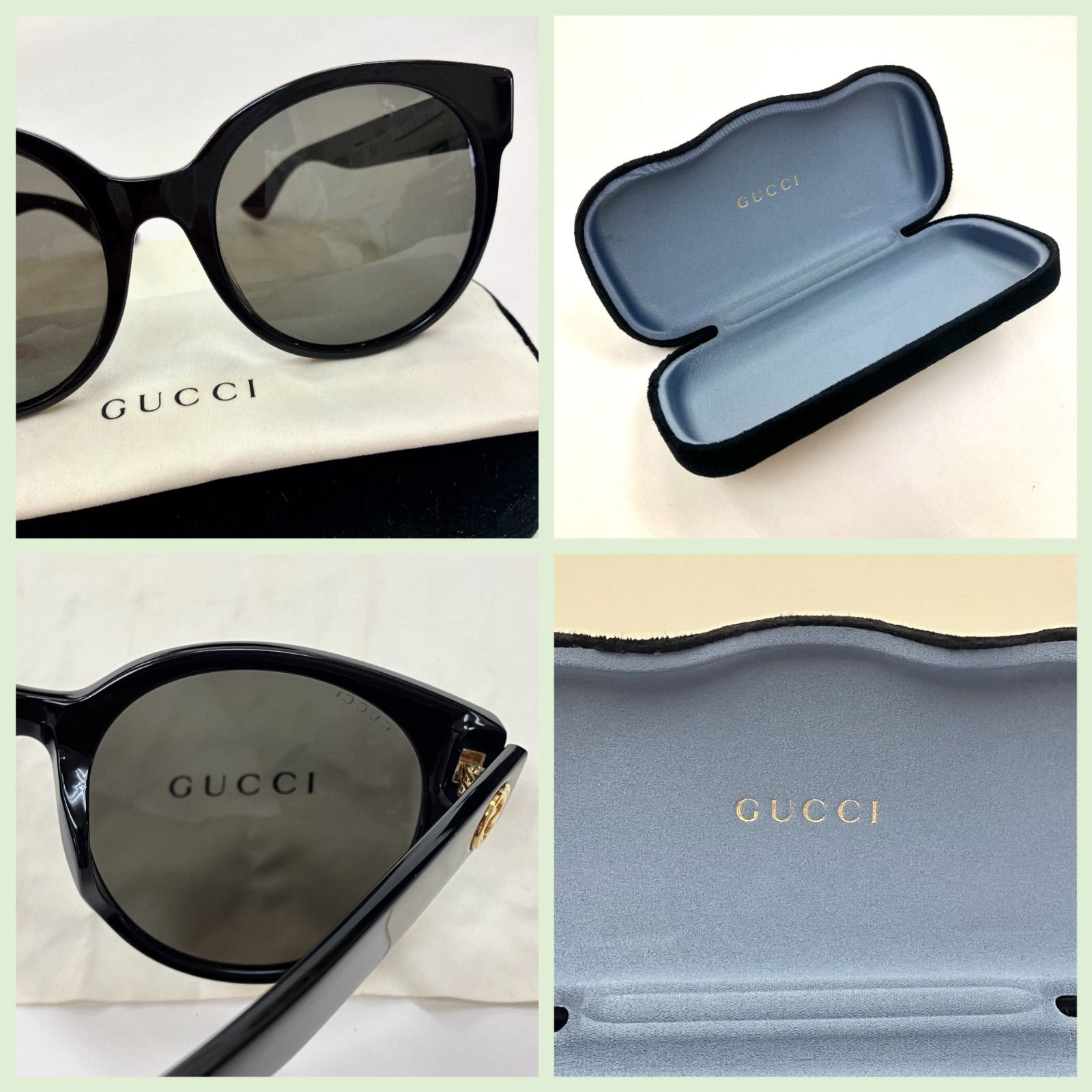 極美品✨GUCCI GG柄 マーモント ダブルG サングラス ブラック