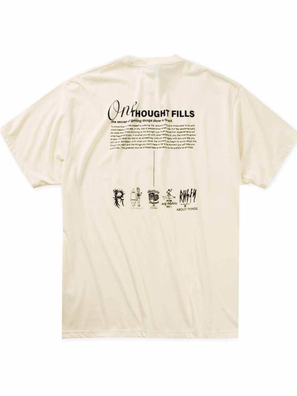 プリントTシャツ 大きいサイズ メンズ グラフィック ロゴデザイン RUSTY ビッグサイズ BIG C060611-04 オフホワイト