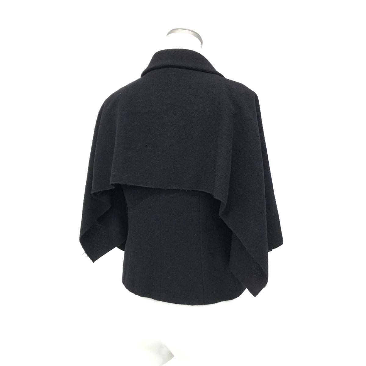 良好 CHANEL シャネル ケープジャケット サイズ36 ブラック ウール混  