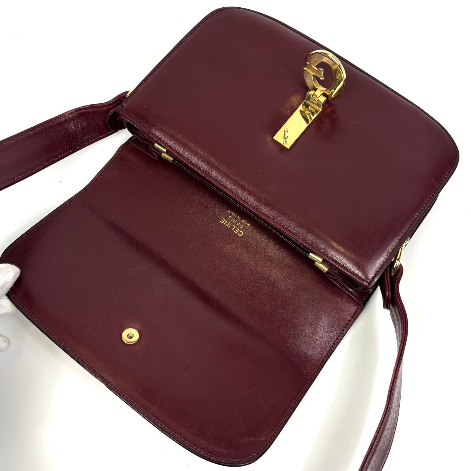 CELINE セリーヌ 馬車金具 ショルダーバッグ ヴィンテージ 斜め掛け