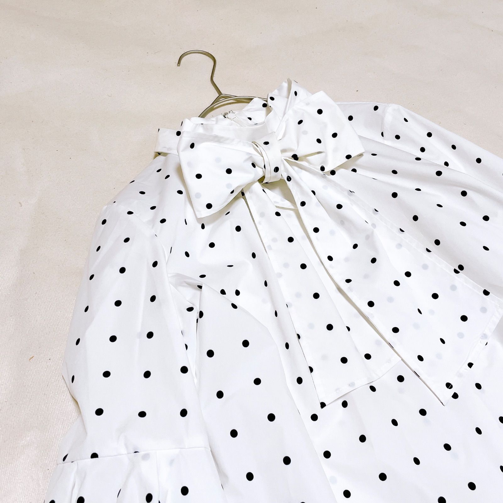 バックリボンブラウス 手洗い可