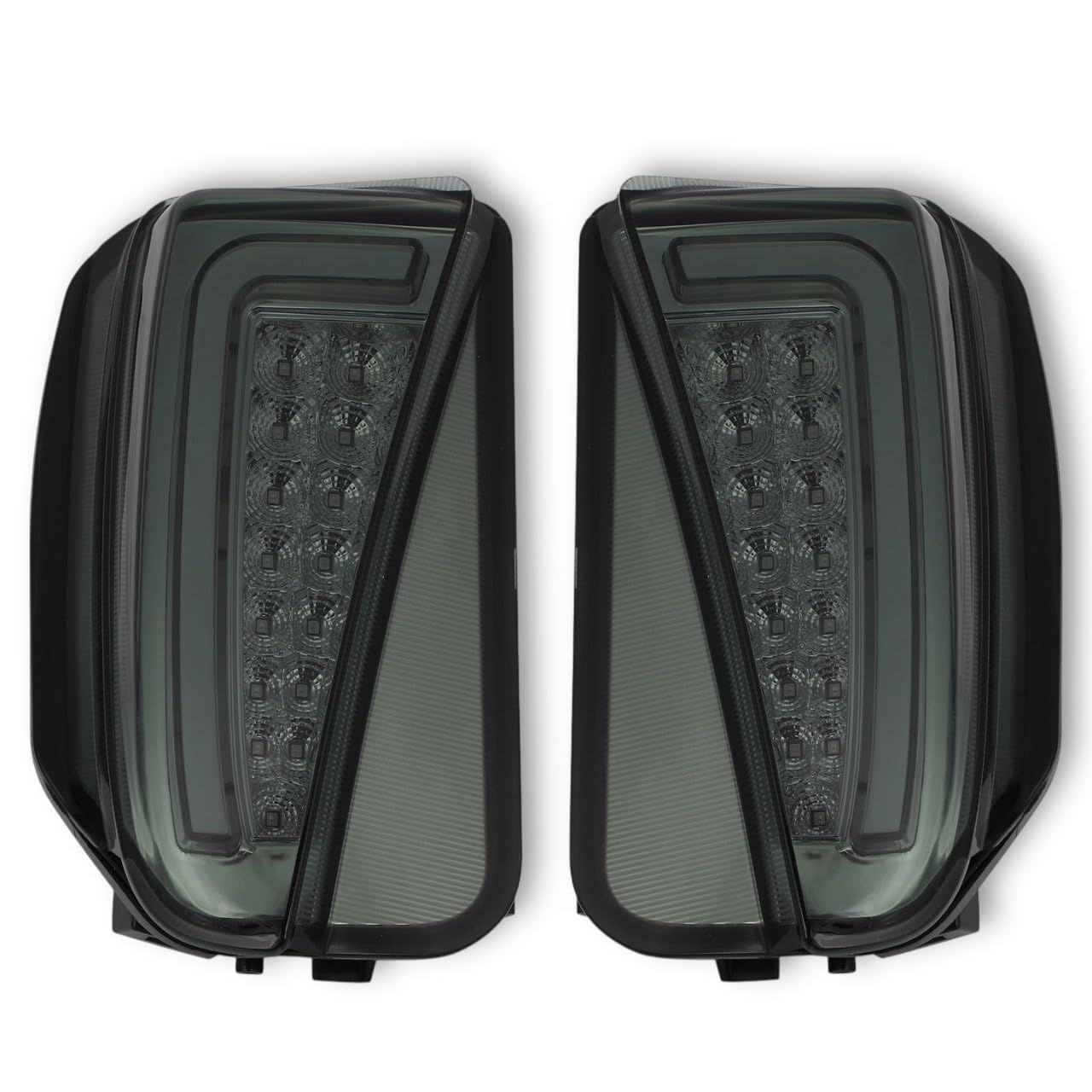 Kanoan トヨタ プリウス 用 デイライト LED ファイバー プリウスPHV 30系 後期 ZVW30 ZVW35 フロント バンパー ウインカー ホワイト アンバー ライト レンズ カスタム 部品 交換 パーツ 汎用 左右セット 社外品 スモーク