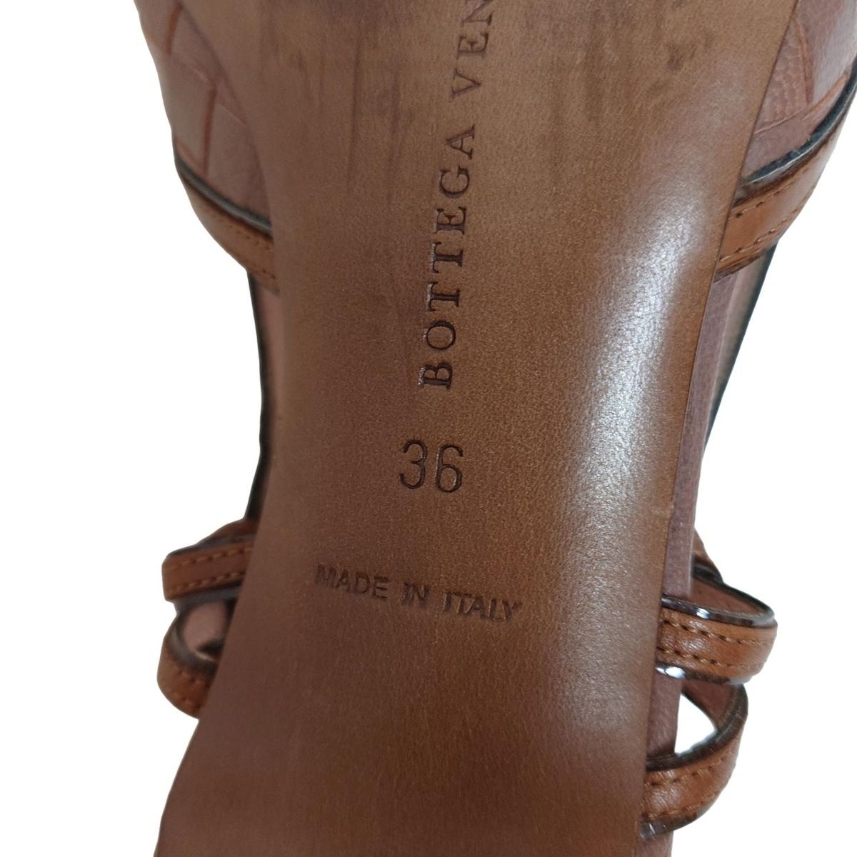 【値下】BOTTEGA VENETA ボッテガヴェネタ　ブラウンミュール　36 BOTTEGA VENETA - BOTTEGA VENETA(ボッテガヴェネタ) ミュール