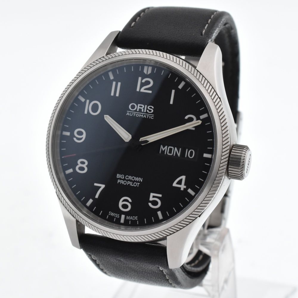 オリス ORIS 01 752 7698 4164-07 ビッグクラウン プロパイロット デイデイト 自動巻き メンズ良品箱付き I#133910