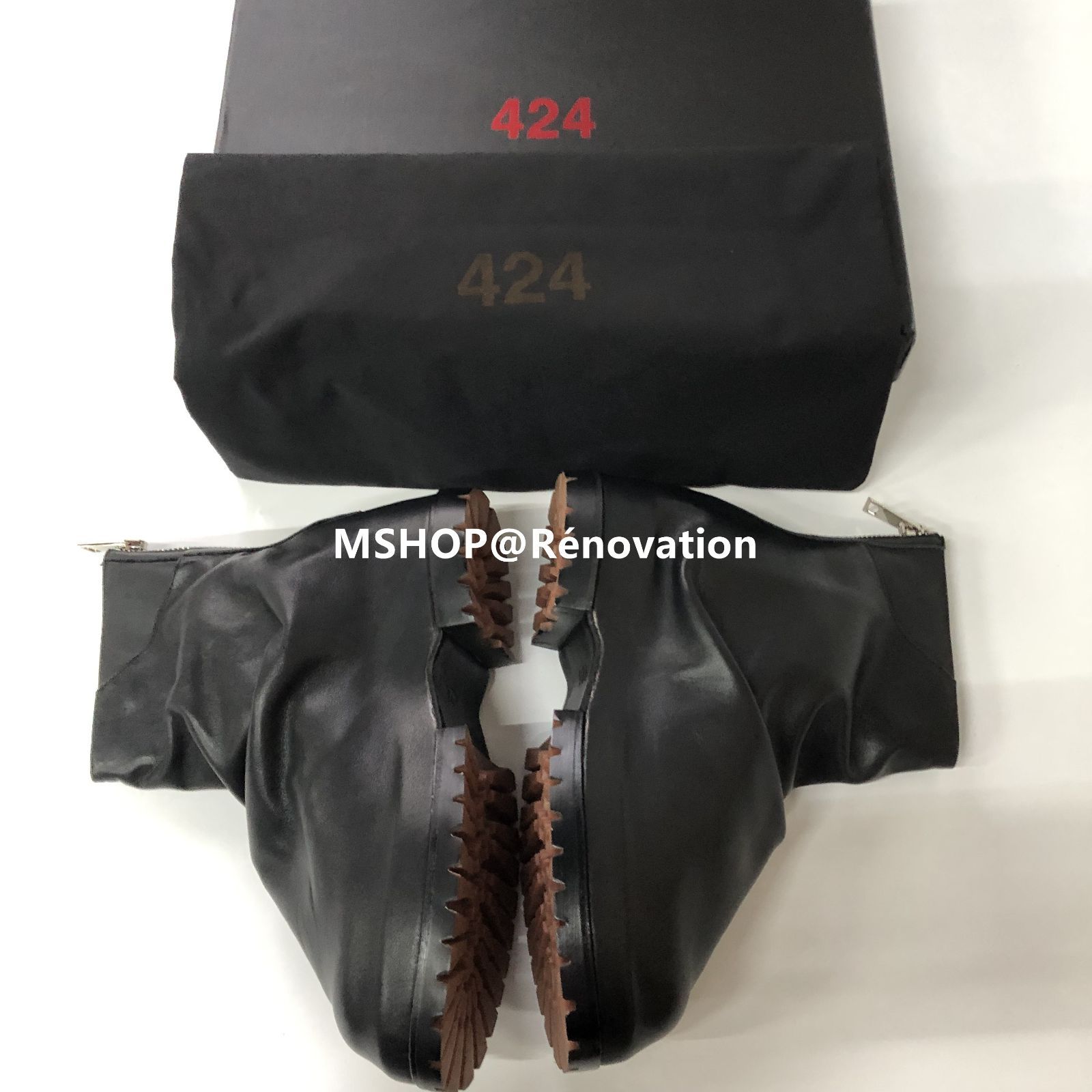 希少】14th addiction【キャンバス×レザー ブーツ】43 フォーティーン