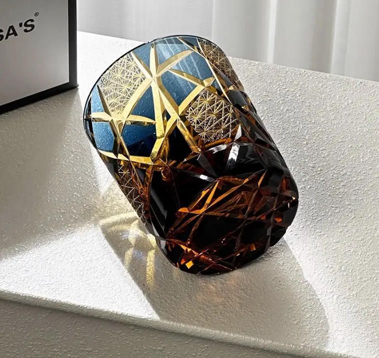 神々の黄昏異変版個性江戸切子手彫りクリスタルウイスキーグラス洋杯お渡し神々異変版 ボックス入り 280 ml 1本