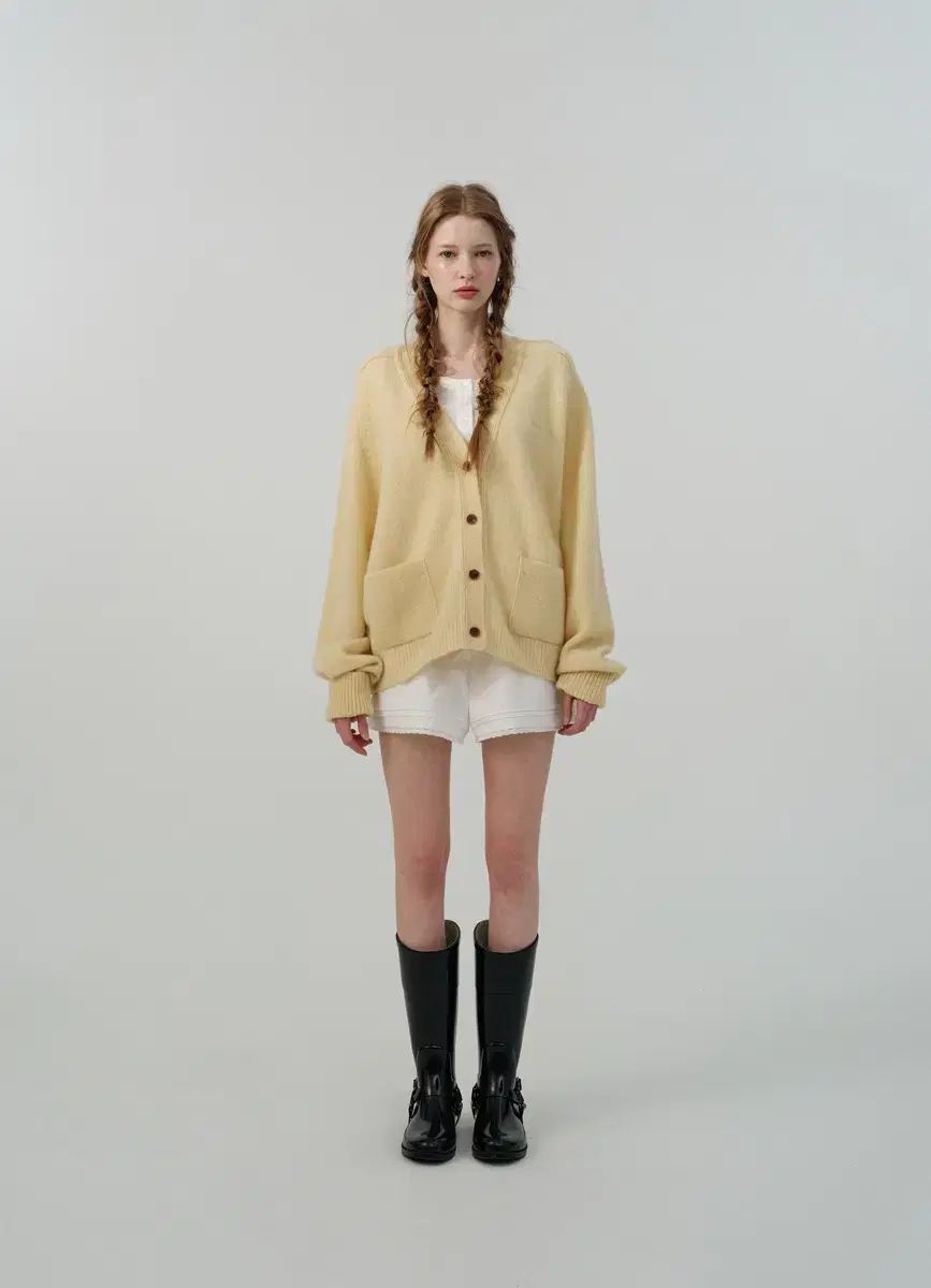 The Barnnet(ザ・バーネット) Yellow Saddle Shaggy 【CONTRAST】 Cardigan