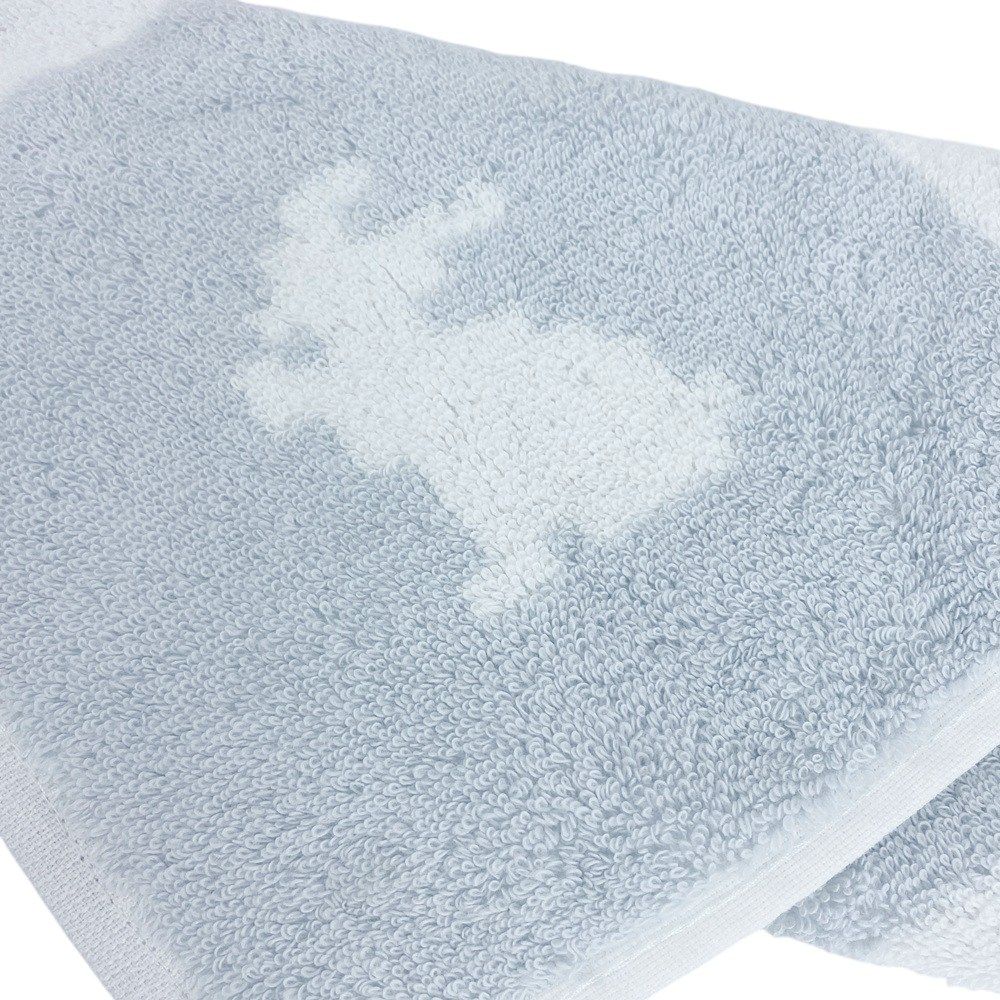 エルメス ライトブルー タオルハンカチ エルメス アヴァロンカレ Hロゴ