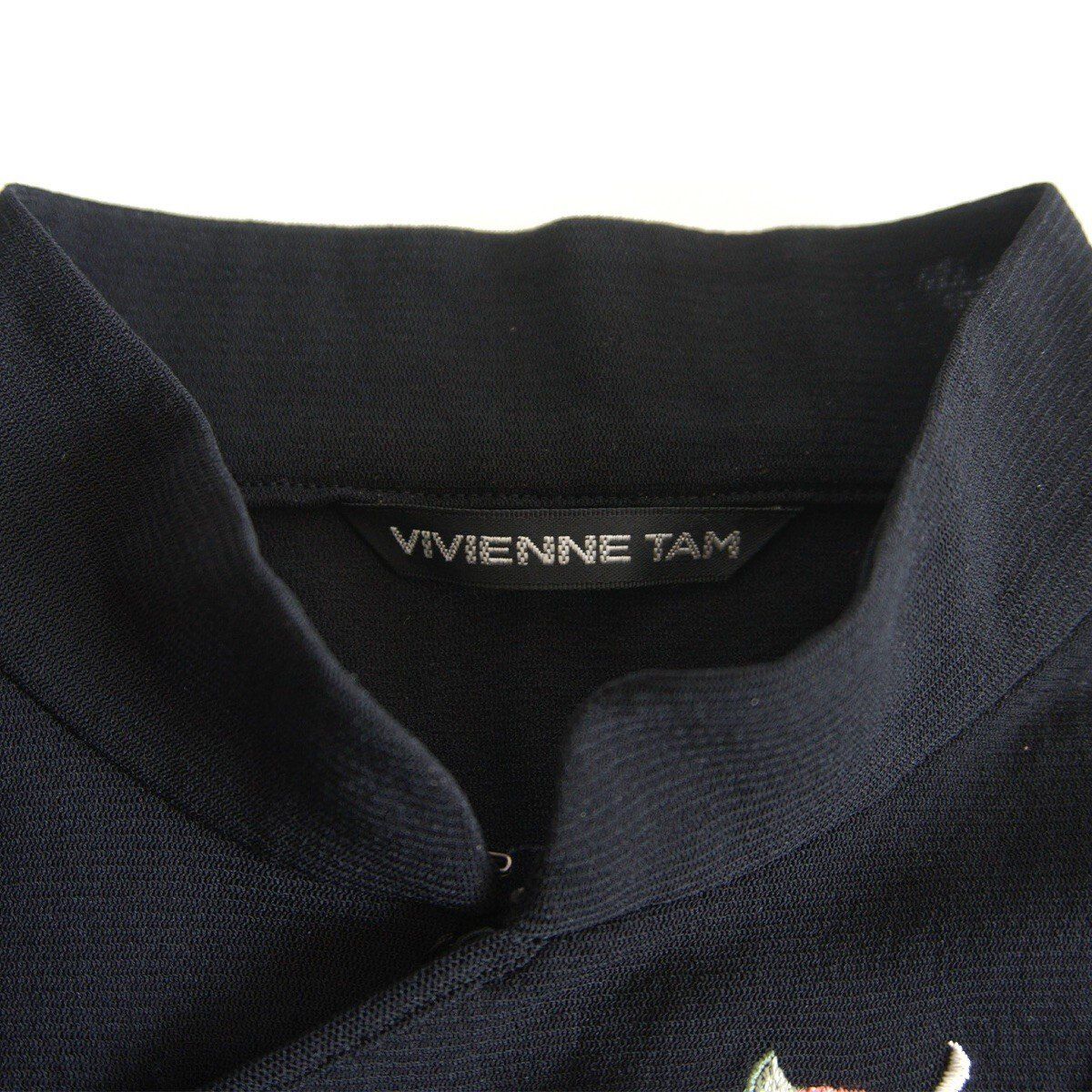 美品】VIVIENNE TAM【パワーネット チャイナブラウス】1 ブラック  