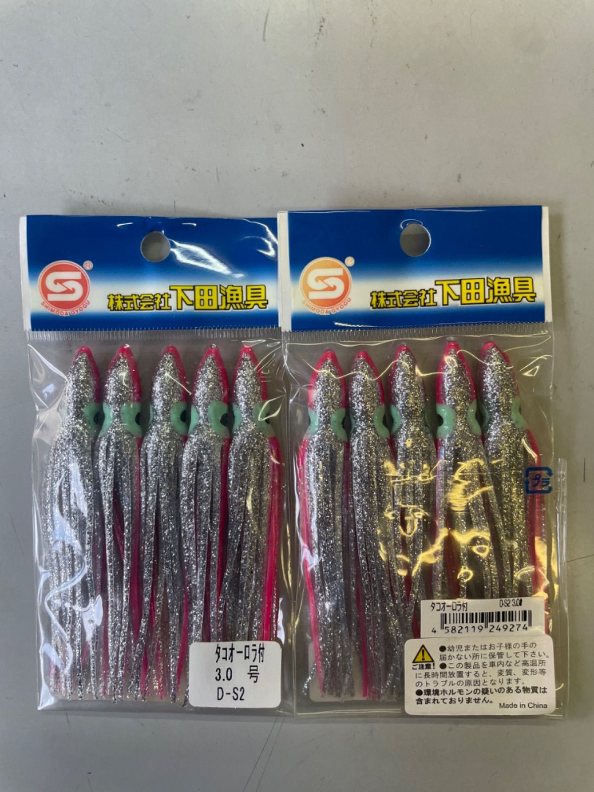 ☆下田漁具 タコオーロラ付 3.0号 タコベイト ケンケン