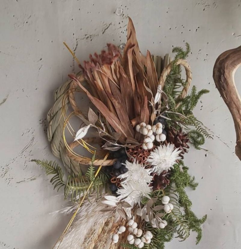 専用＊迎春 プロテア 正月飾り(ドライ)