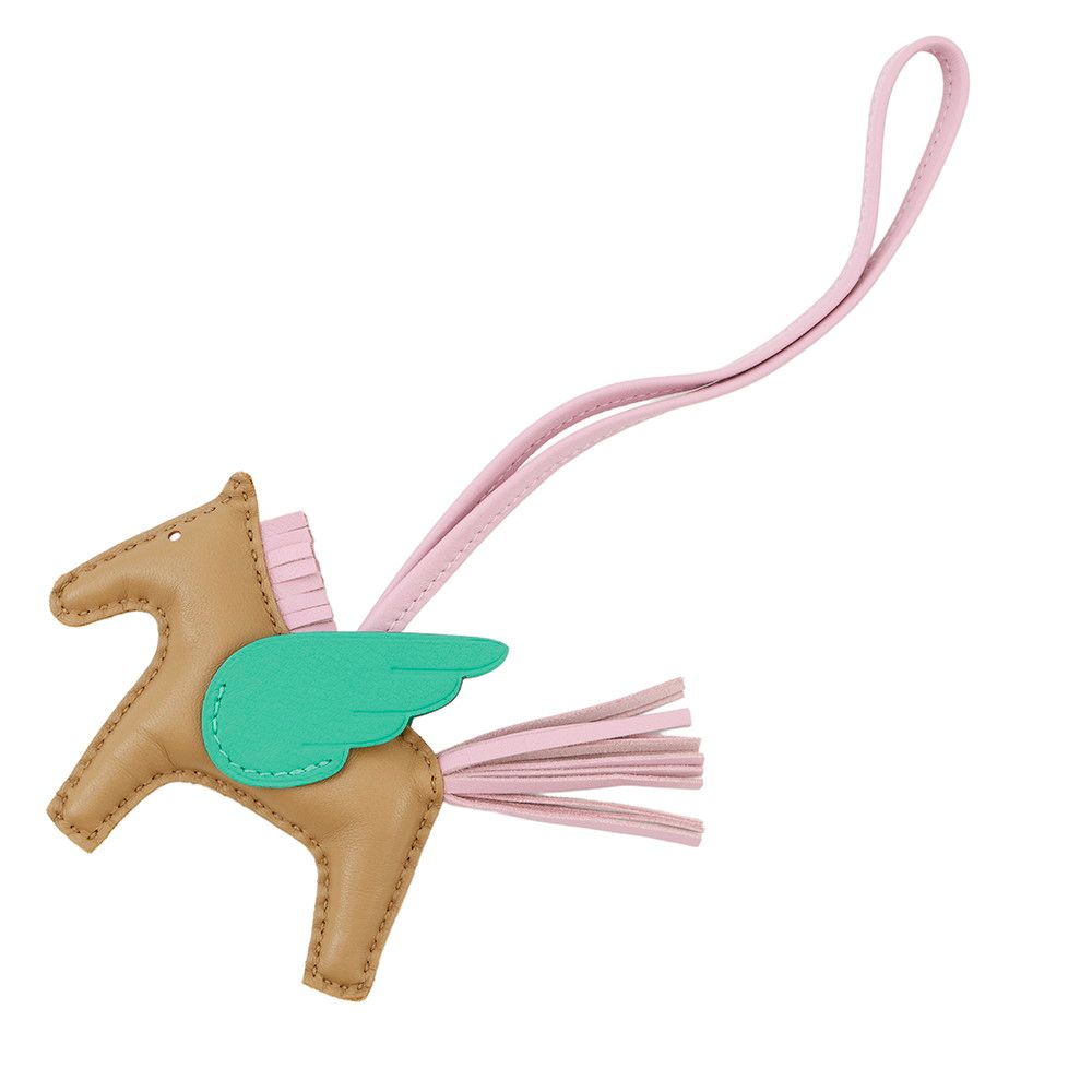 エルメス バッグチャーム ロデオPM ペガサス チャイ|モーブシルベストル|ミント ラムスキン Z刻印