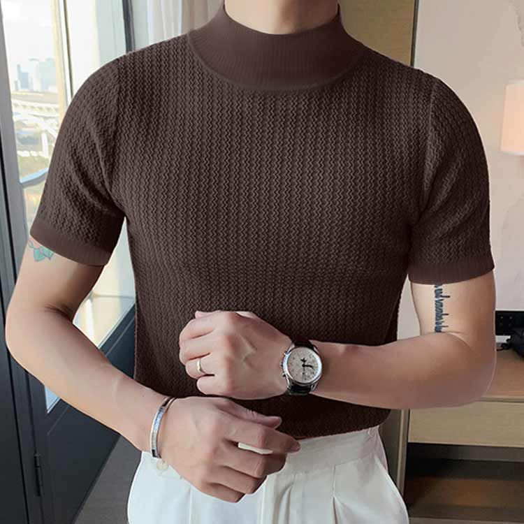 ストレッチ ニット ハイネック ハイネック 半袖Tシャツ 楽天市場】ハイネック 半袖 レディース tシャツ フィット 半袖t