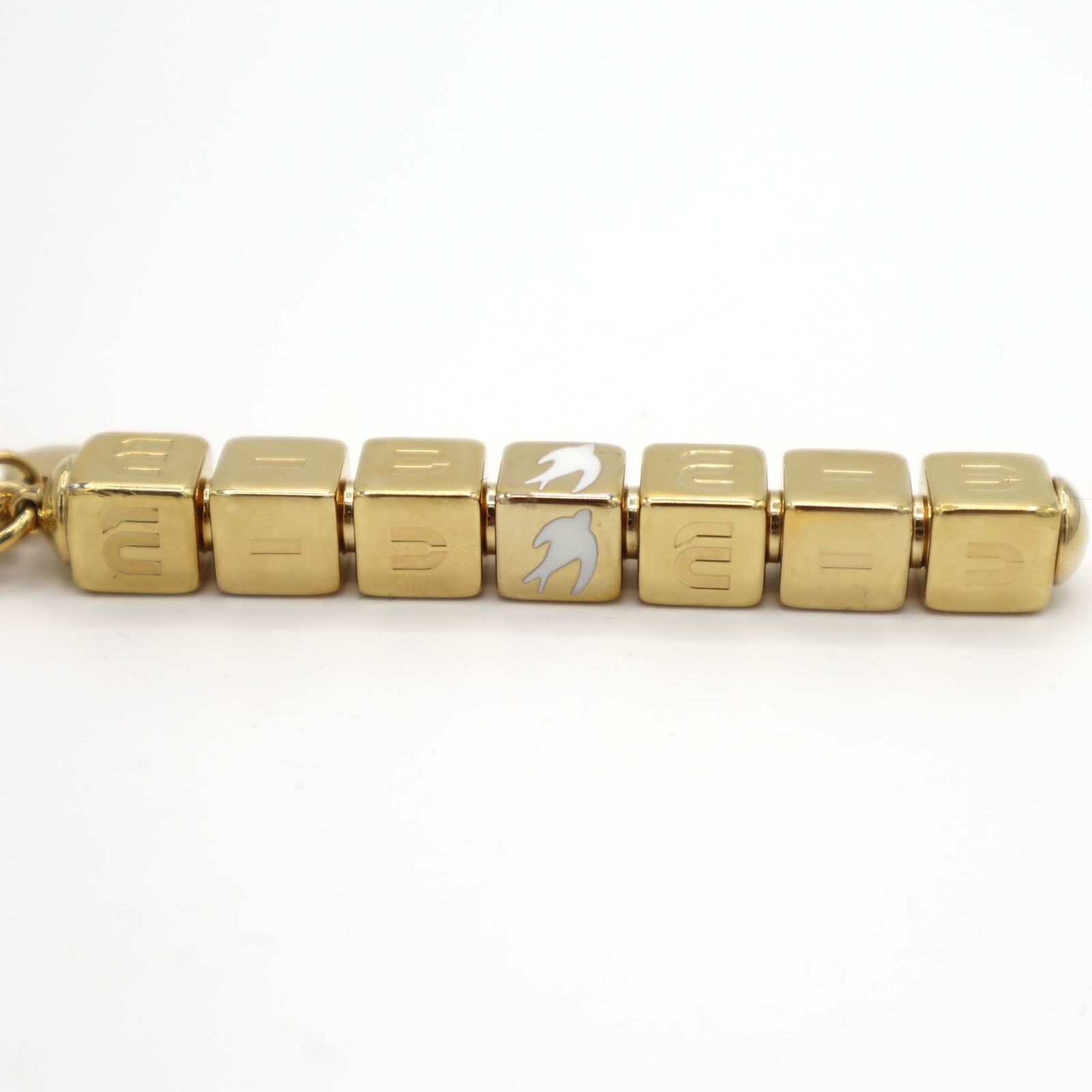 miumiu ミュウミュウ チャーム キーリング ゴールドカラー H11384