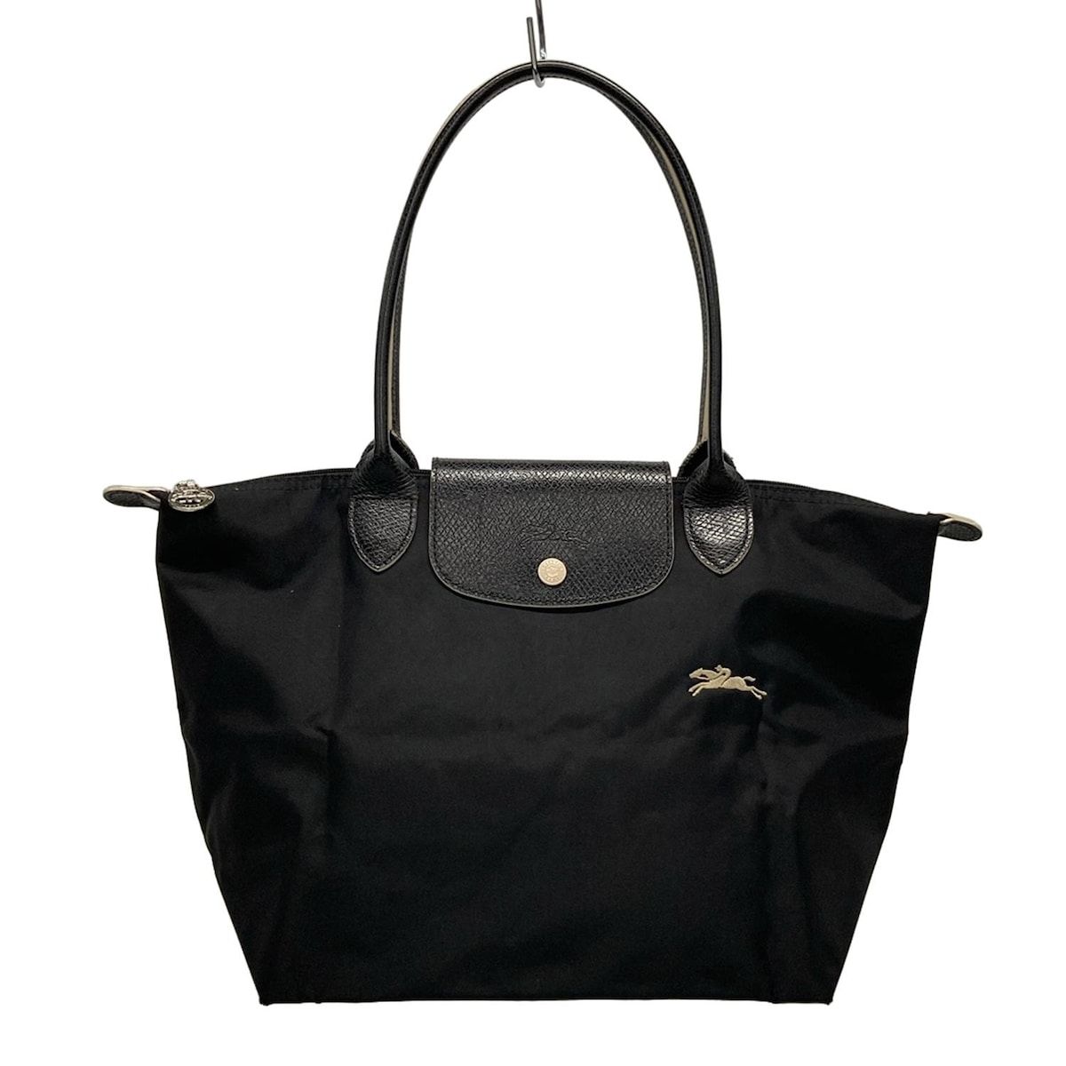 美品✨ロンシャン プリアージュ ハンドバッグ ナイロン×レザー 本革 軽量 黒 美品 ロンシャン トートバッグ プリアージュ ナイロン レザー 黒