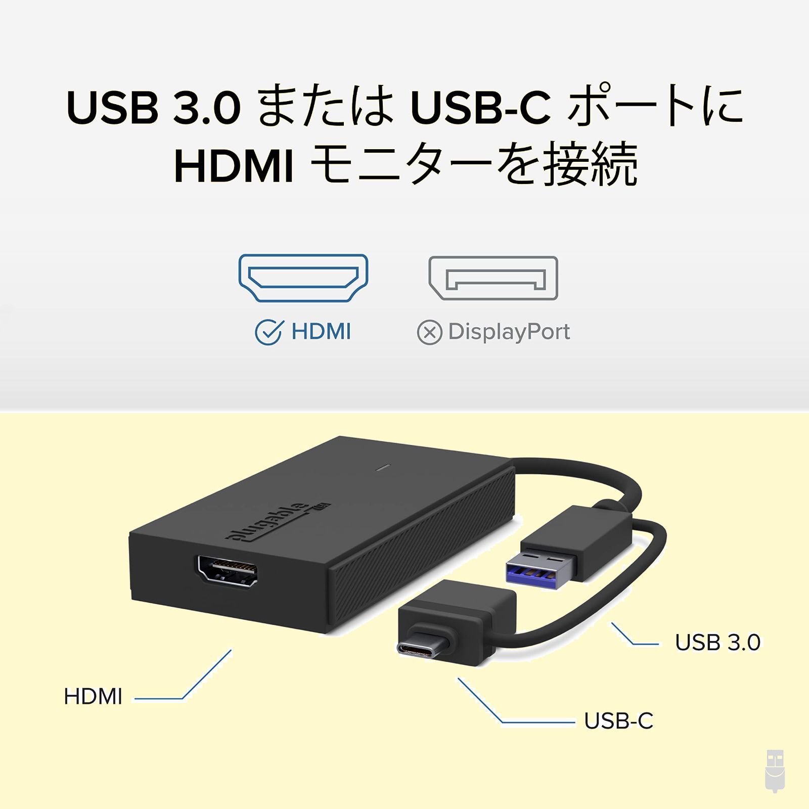 新品 1080p@60Hz 対応、最大解像度 Windows Mac 用 の外部HDMIモニター