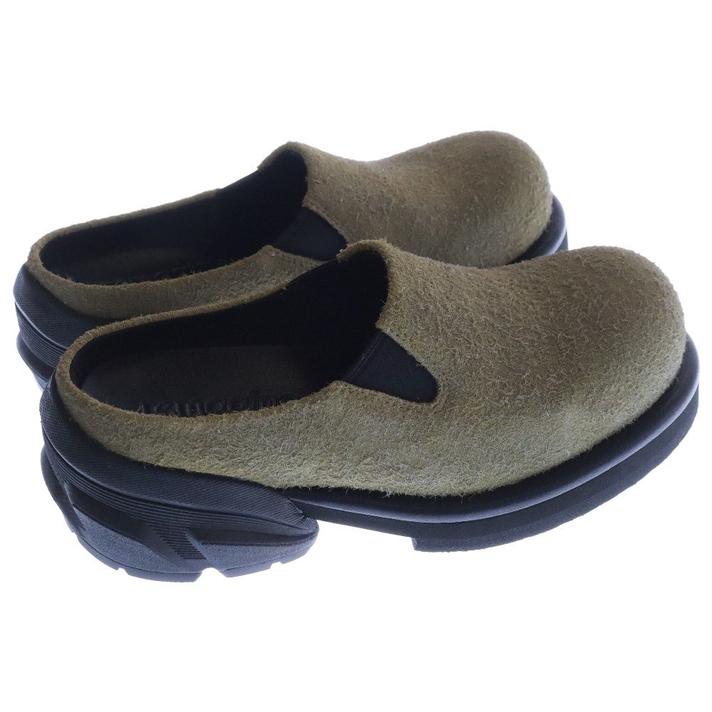  remagine リマジン WARM UP CASUAL SHOES スエードレザースリッポン ミュール カーキ -01 その他 靴