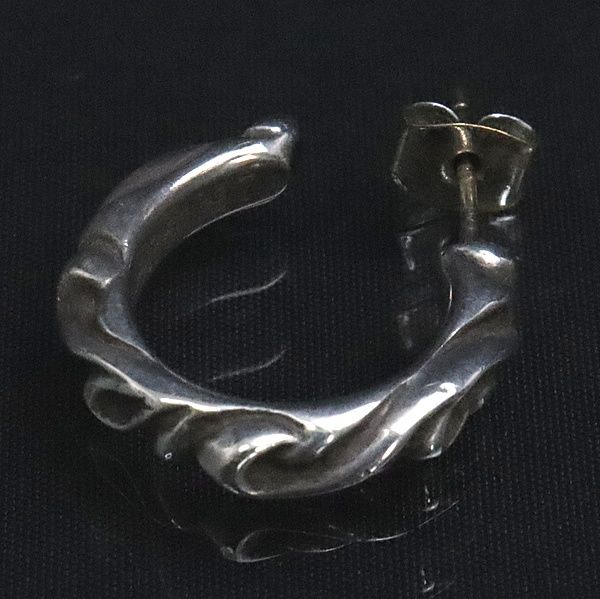 CHROME HEARTS 銀座店 クロムハーツ スクロール フープ ピアス メンズ シルバー SV925 100473