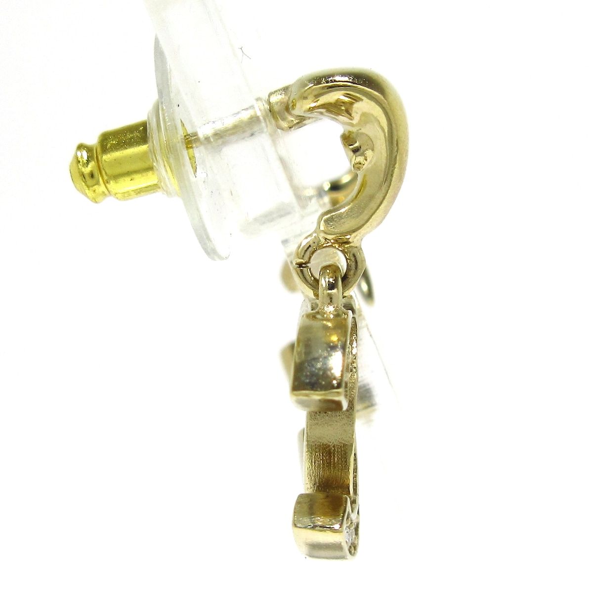 CHANEL シャネル ピアス ココマーク シルバー ラインストーン