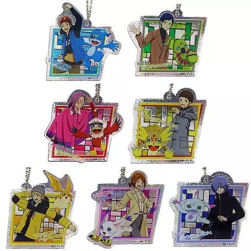 お歳暮 のし 中古】キーホルダー 「デジモンアドベンチャー02 全7種セット キーホルダー・アクリルキーホルダー