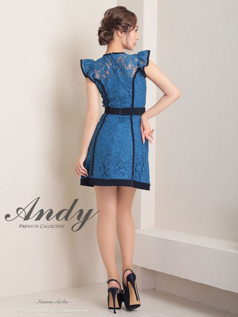 ブルーネイビー [OK2795-WB-2402]【ANDY/アンディ】フラワーレース  