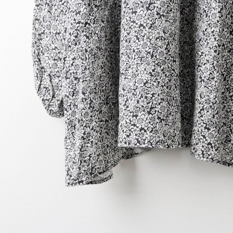 2022SS ネストローブ nest Robe ヘンプBLACK FLOWERプリント