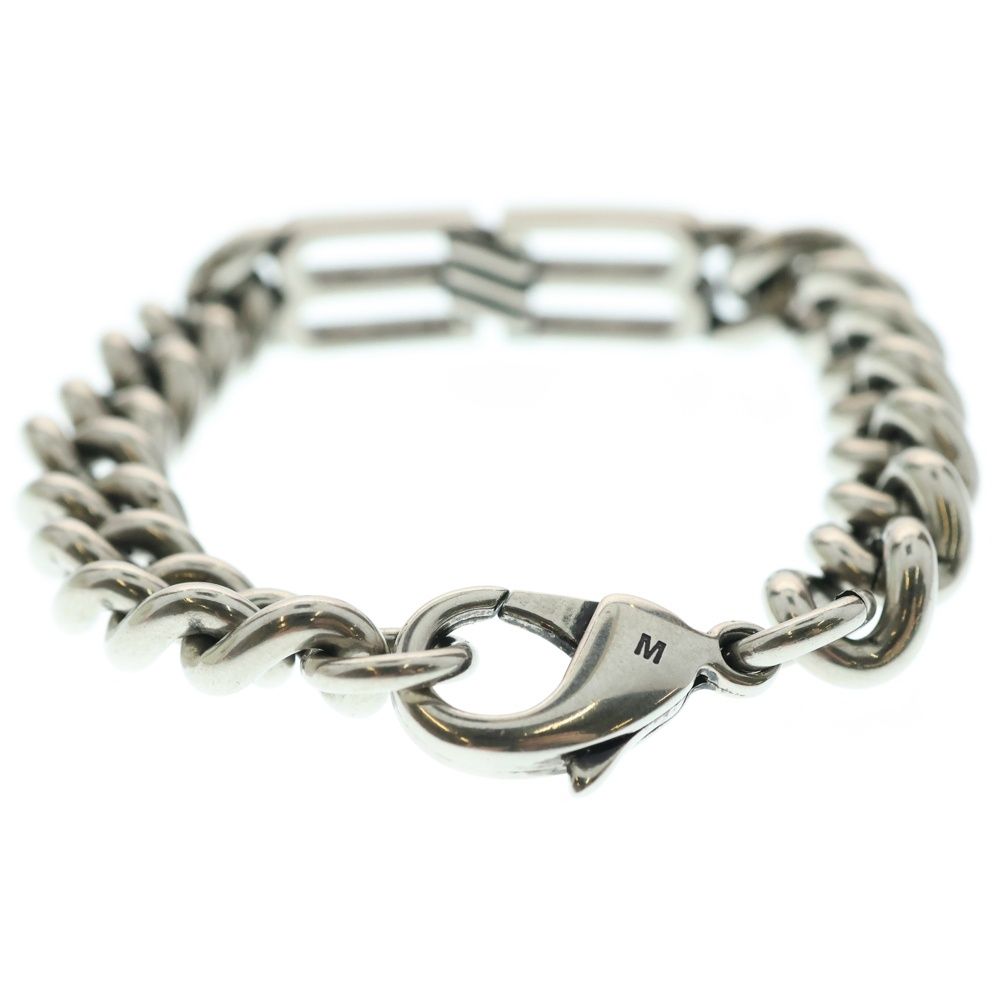 BALENCIAGA バレンシアガ BB Icon gourmette-chain bracelet BBアイコン グルメット チェーンブレスレット シルバー 718493TZ99I0911