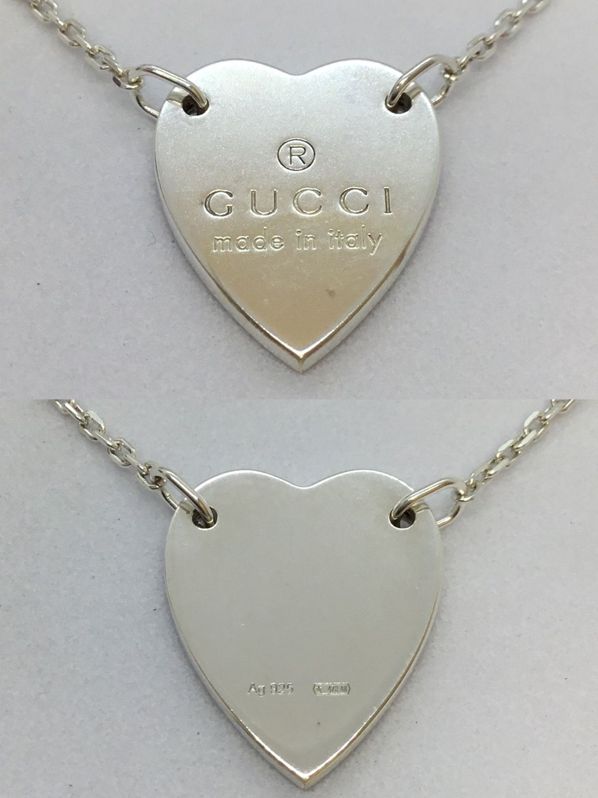 ❤️超美品☆'' GUCCI ネックレス ／ グッチ トレードマーク ハート 