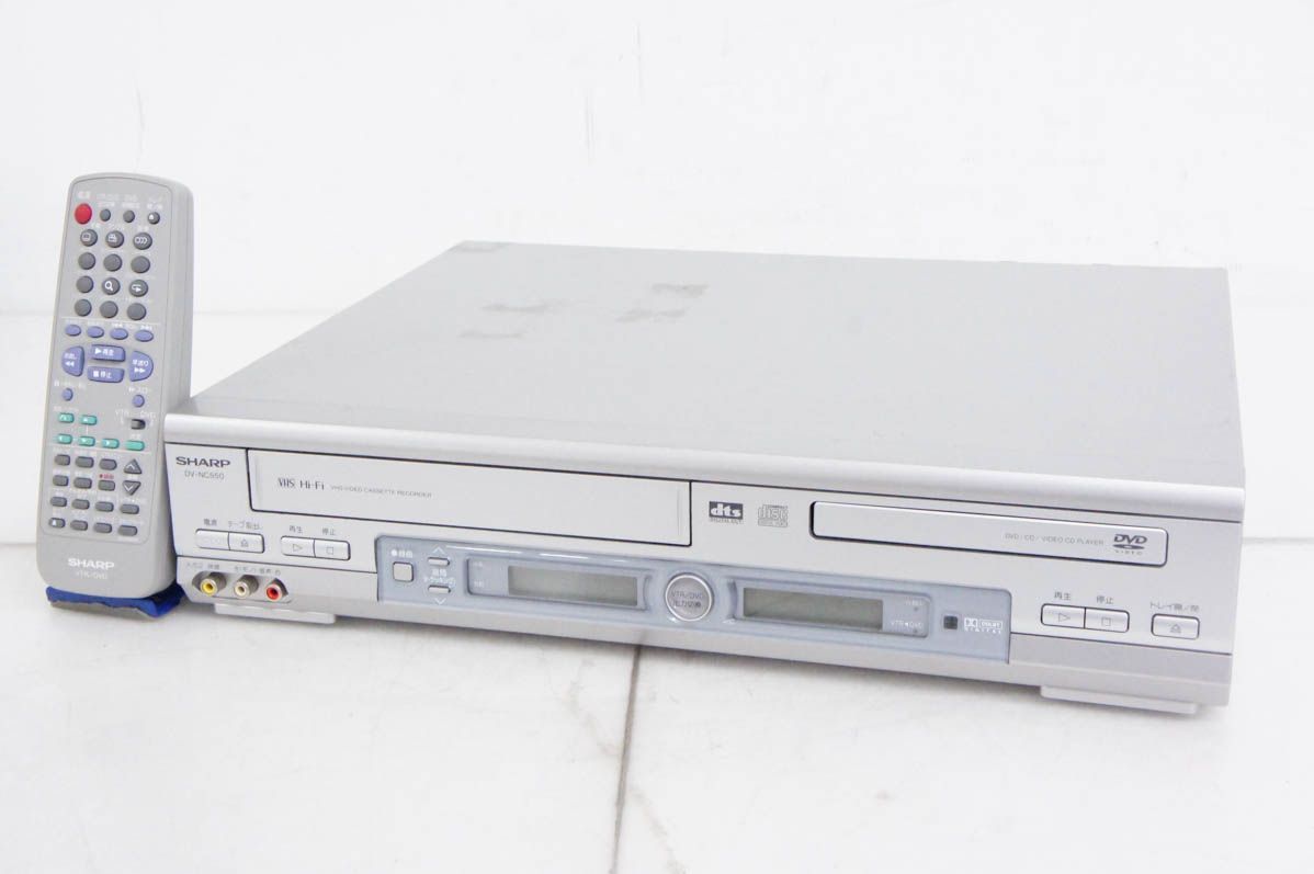 メンテナンス済み SHARPシャープ VTR一体型DVDビデオプレーヤー DVDプレーヤー一体型VHSビデオデッキ DV-NC550