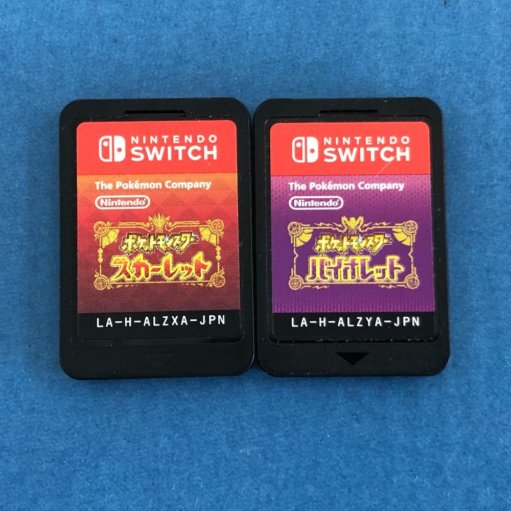 02w14022 Nintendo Switch ポケットモンスタースカーレット|バイオレット ソフトのみ2本セット 起動のみ 済み