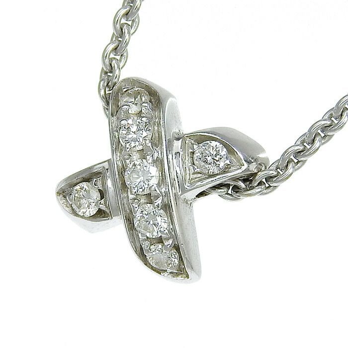 TIFFANY & Co. ティファニー クロス ステッチ ダイヤ ネックレス