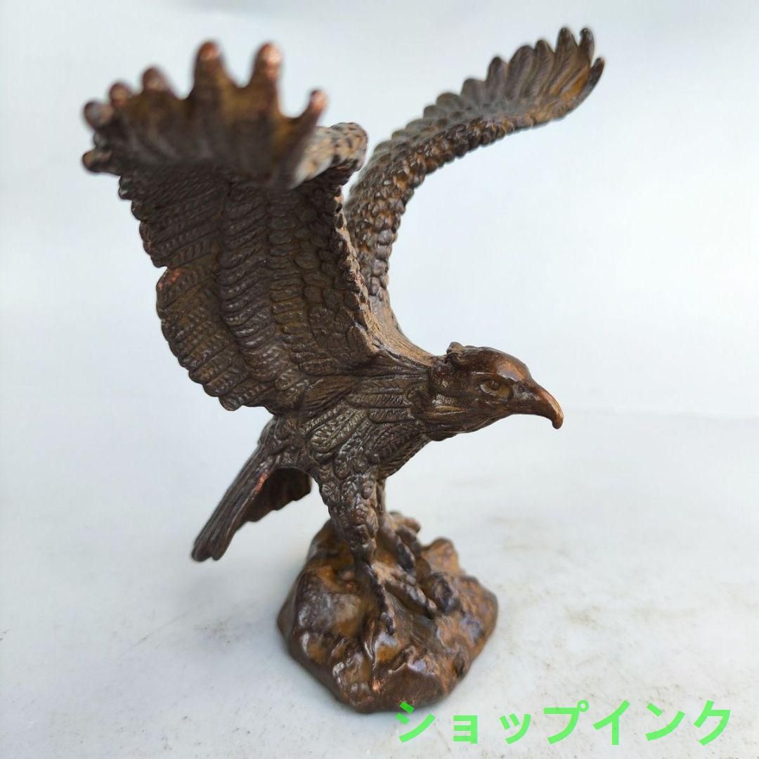 銅器 鷹 文房具 茶道具 装飾品 工芸品 美術品 置物 - メルカリ