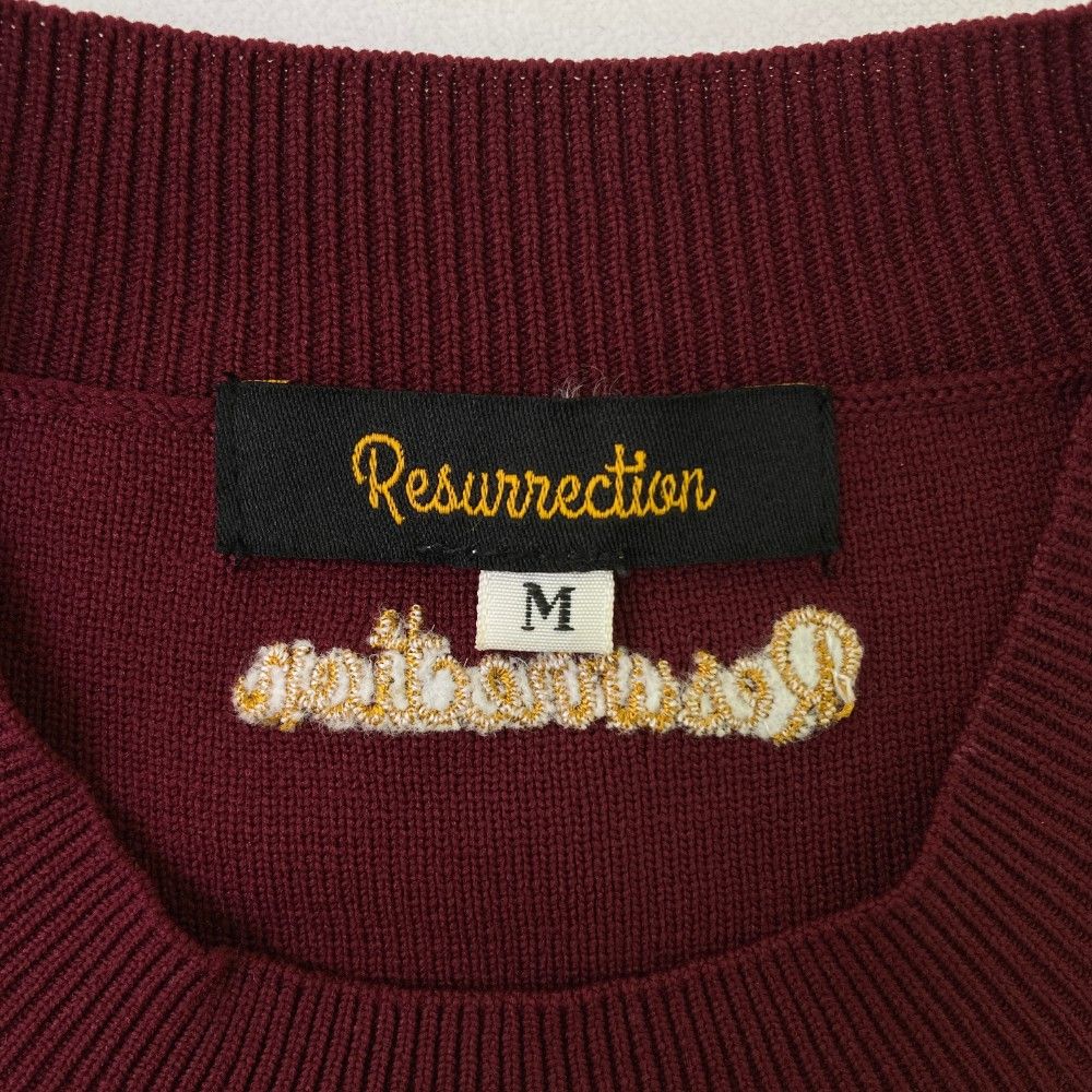 サイズ：M RESURRECTION レザレクション  ニット セーター  レッド系 [240101421547] ゴルフウェア レディース ストスト サイズ：M RESURRECTION レザレクション ニット セーター レッド