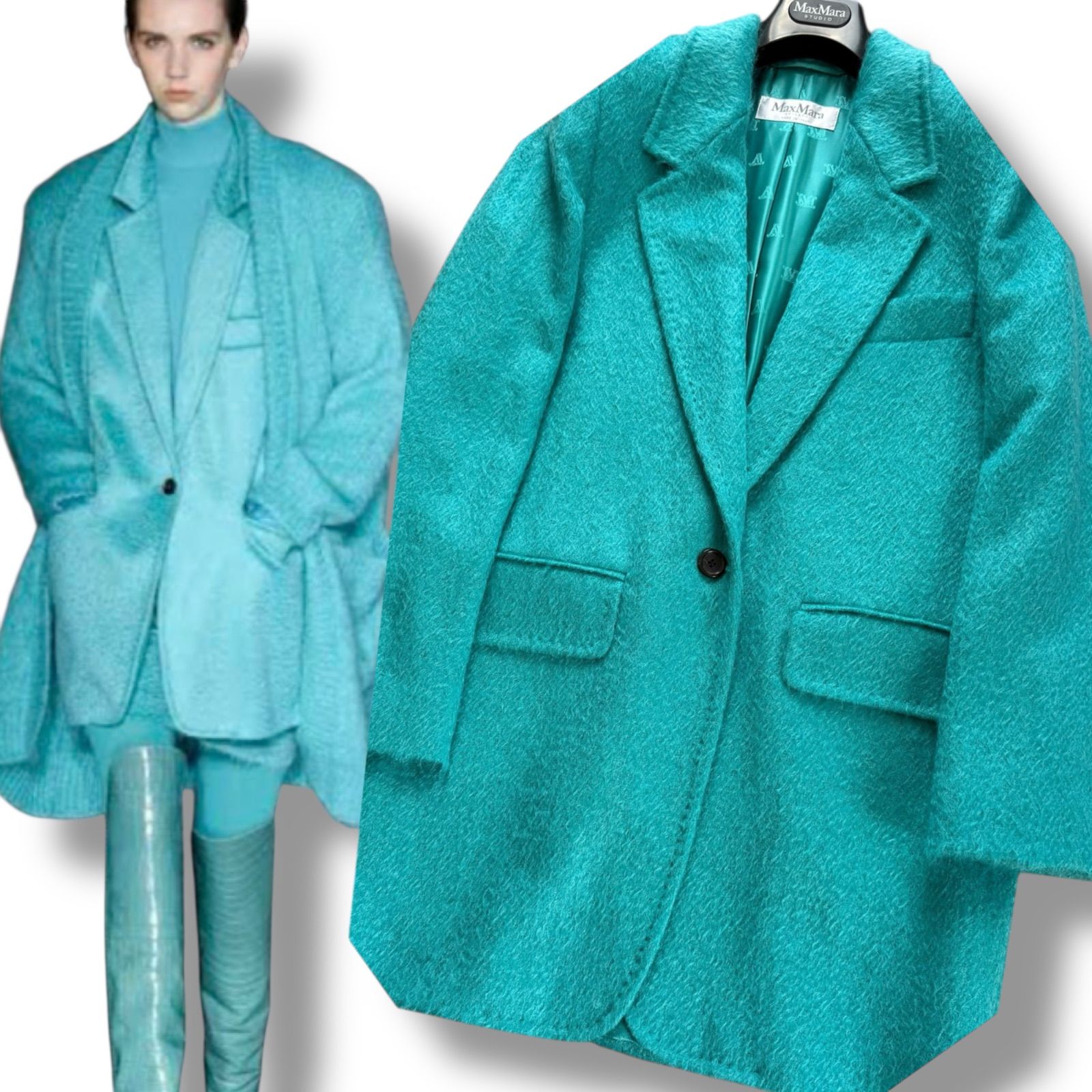 極美品 現行MaxMara ミラノコレクションRUNWAYモデル SFILATA