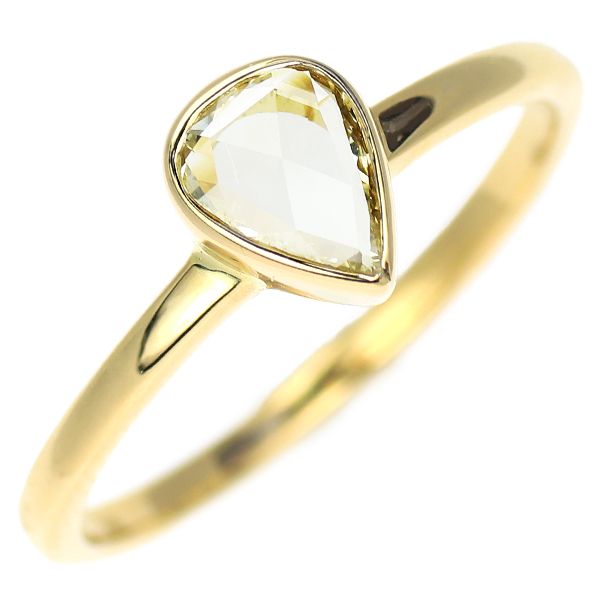 K18YG ペアシェイプ ローズカット ダイヤモンド リング 0.30ct K18YG ペアシェイプ ローズカット ダイヤモンド リング 0.30ct