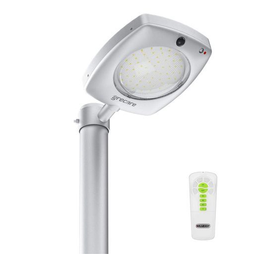 街路灯ソーラーLEDソーラーライト18w約3000lm100W水銀灯相当太陽発電夜間自動点灯人感センサーIP65防水耐塩形配線工事不要エリア照明器具屋外街灯外灯庭先駐車場防犯灯工業団地車道歩道な…