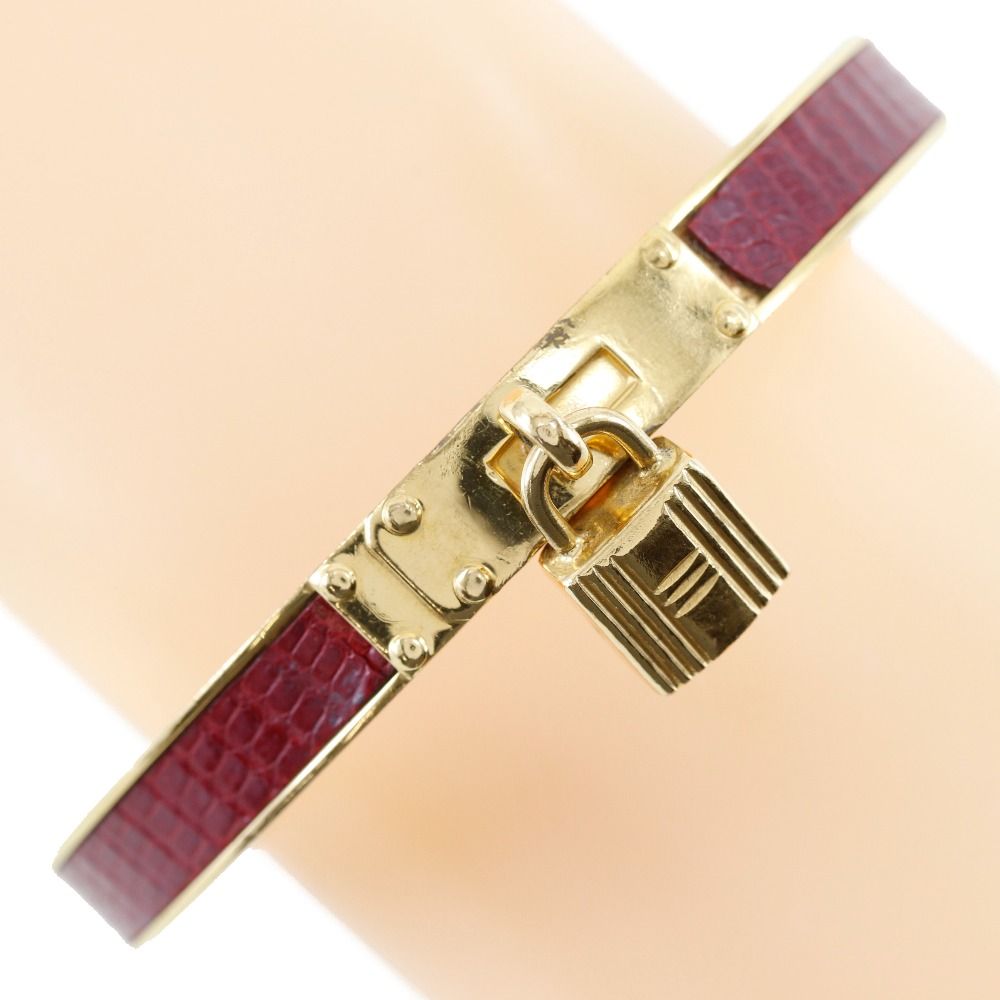 き*ん様 HERMES ケリーバングル　ゴールドメッキ バングル HERMES エルメス ケリーバングル ブレスレット リザード