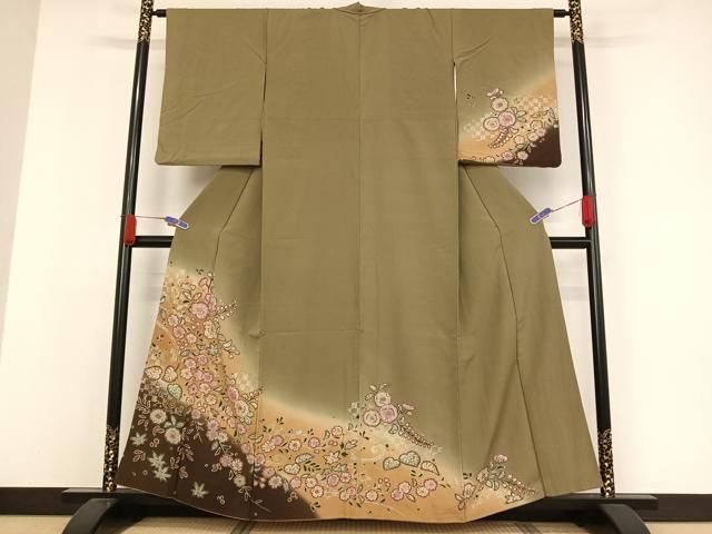 平和屋着物○訪問着 辻が花 絞り 暈し染め 金銀彩 正絹 逸品