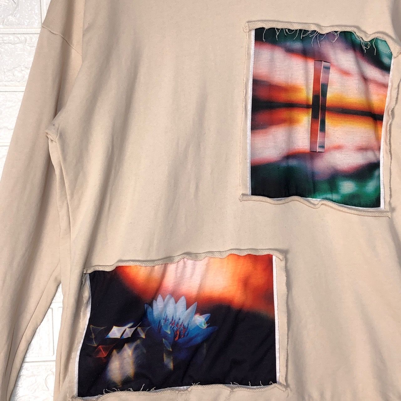 【ほぼ未使用】 NO ID. クリップアートBIG-POプルオーバー NO ID.｜ノーアイディのTシャツ/カットソー（前面プリント）通販