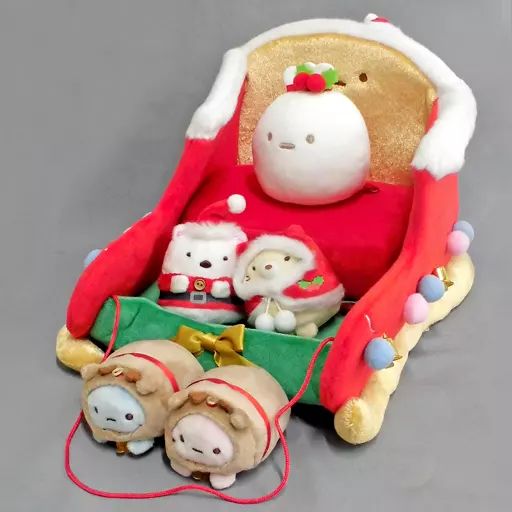 中古】ぬいぐるみ しろくま＆ねこ＆たぴおか クリスマス